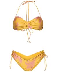 Zimmermann - Acadian Ruched-side Bikini Set - Lyst