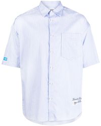 Izzue - Logo-print Striped Cotton Shirt - Lyst