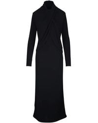 Johanna Ortiz - Celestial Silence Twisted Long-Sleeve Midi Dress - Lyst