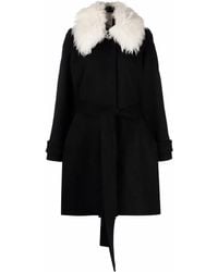 Stella McCartney - Mantel Mit Faux-Fur-Kragen - Lyst