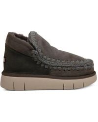 Mou - Eskimo Bounce Crochet-Trim Ankle Boots - Lyst