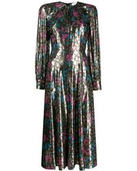 Sandro Jacquard Print Dress - Green