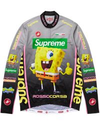 メンズ Supreme X Skittles X Castelli サイクリングジャージ レッド