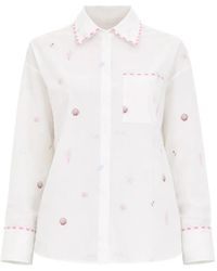 Pennyblack - Collared Embroidered Shirt - Lyst