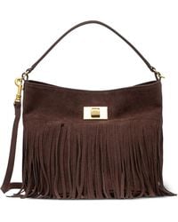 ERMANNO FIRENZE - Fringed Suede Shoulder Bag - Lyst
