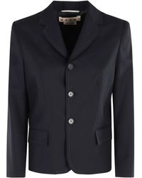 Marni - Virgin-Wool Notched-Lapel Blazer - Lyst