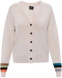 Paul Smith - Cardigan Con Polsini A Righe - Lyst
