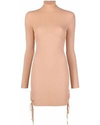 ANDREADAMO - Roll-Neck Ribbed Knit Dress - Lyst