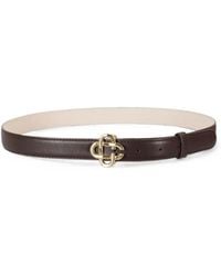 CASABLANCA - Monogram Leather Buckle Belt - Lyst
