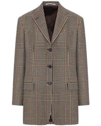 Tagliatore - Check-Pattern Single-Breasted Blazer - Lyst