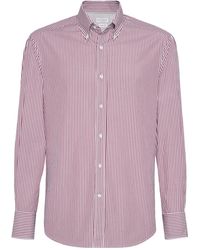 Brunello Cucinelli - Gestreept Overhemd - Lyst