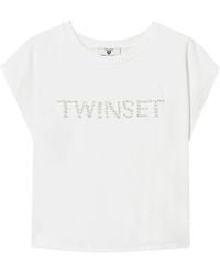 Twinset - Logo-Embroidered T-Shirt - Lyst