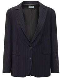 LE SULLY STUDIO - Veste Boutonnée À Fines Rayures - Lyst