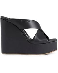 Giuseppe Zanotti - Leather Wedge Sandals - Lyst