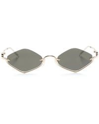 Gucci - Double G Geometric-Frame Sunglasses - Lyst