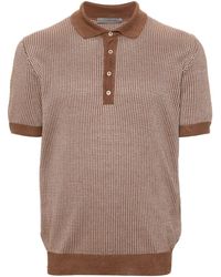 Corneliani - Short-sleeve Knitted Polo Shirt - Lyst
