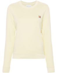 Maison Kitsuné - Fox-Motif Cotton Sweatshirt - Lyst