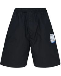 Maison Mihara Yasuhiro - Logo-Patch Cotton Shorts - Lyst