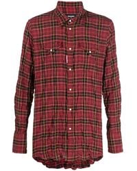 DSquared² - Checked Cotton-Blend Shirt - Lyst