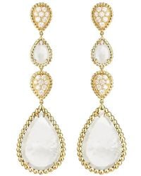 Boucheron - Serpent Bohème マザーオブパール&ダイヤモンド ピアス 18kイエローゴールド - Lyst