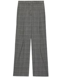 MSGM - Plaid-Pattern Wide-Leg Trousers - Lyst