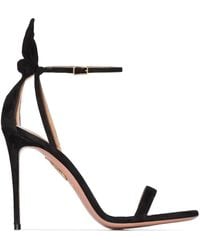 Aquazzura - Sandalias Bow Tie 105 De Gamuza - Lyst