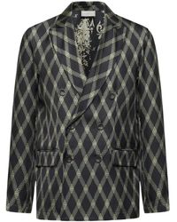 Pierre Louis Mascia - Diamond-Pattern Double-Breasted Jacket - Lyst