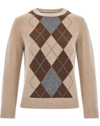 Max Mara - Pullover Mit Argyle-Muster - Lyst