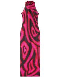 PUCCI - Labirinto-Print Long Fitted Dress - Lyst