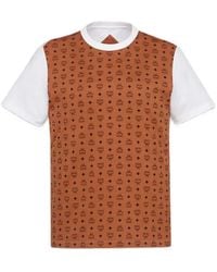 MCM - Visetos-Print Panelled T-Shirt - Lyst