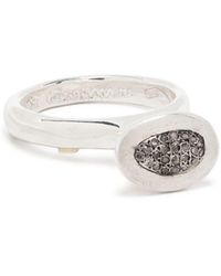 Rosa Maria Oval Pavé Diamond Ring - White