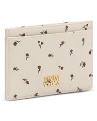 Bimba Y Lola - Tulip Mini Dark Ivory Leather Card Holder - Lyst