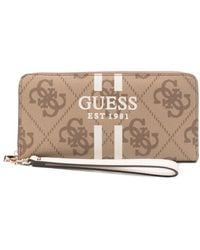 Guess - Laurel 4G Portemonnaie mit Reißverschluss - Lyst