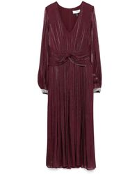 Nissa - Vestido midi plisado - Lyst