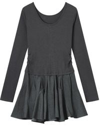 B+ AB - Long-Sleeve Ruffled Dress - Lyst