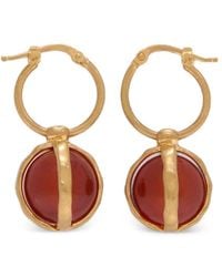 Jil Sander - Agate-Pendant Hoop Earrings - Lyst