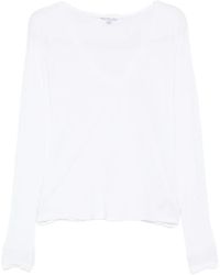 James Perse - Langarmshirt mit V-Ausschnitt - Lyst