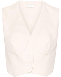 Sandro - Moulded-cups Cropped Waistcoat - Lyst