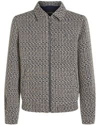 KARL LAGERFELD - Zip-Up Bouclé Tweed Jacket - Lyst
