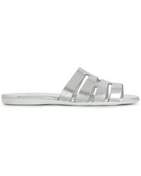 Hogan - Flache Metallic-Sandalen - Lyst