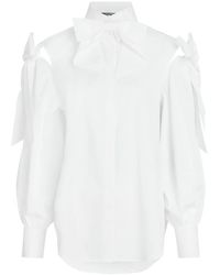 Karl Lagerfeld - Chemise En Popeline Kl Studio À Détail De Nœud - Lyst