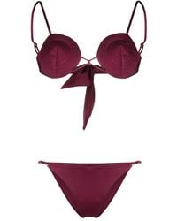 Noire Swimwear - Tonal-Stitch Detail Bikini Set - Lyst