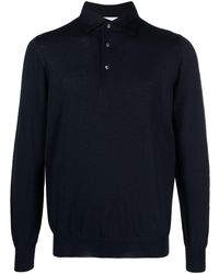Lardini - Fine-knit Wool Polo Shirt - Lyst