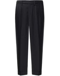 Michael Coal - Pleated Turned-Up Trousers - Lyst