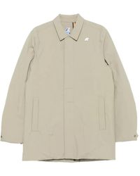 K-Way - Collared Padded Coat - Lyst