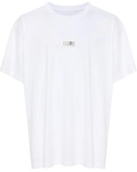 MM6 by Maison Martin Margiela - Logo Cotton T-Shirt - Lyst