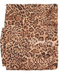 Twinset - Leopard-Print Scarf - Lyst
