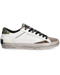 Crime London - Sk8 Deluxe Distressed Camouflage-Print Sneakers - Lyst