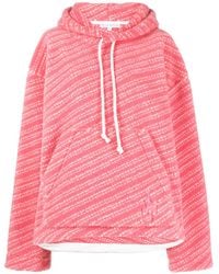 JW Anderson - Logo-Embroidered Fleece-Textured Hoodie - Lyst