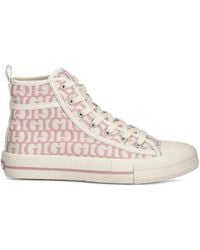 Guess - Colyn Monogram-Canvas High-Top Sneakers - Lyst